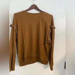 Time Tru Casual Long Sleeve sweater | Color: Tan | Size: Medium |